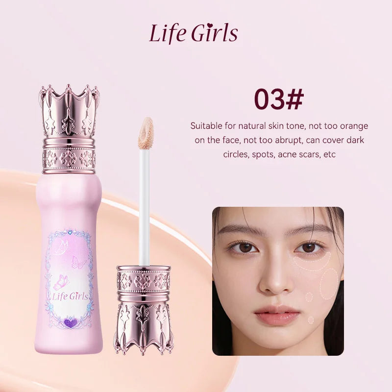Hua Yin Ji Brightening Concealer, a fair-skinned girl's tender pink look, natural nude makeup, and a natural look,flowers Beauty Trend Shop