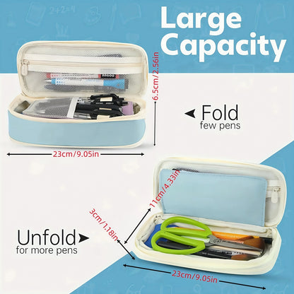 Large Capacity Pencil Case Stationery School Supplies Pencil Cases Pouch Office Desk Storage Bag Students Kids Pen Case Bags Box Beauty World Shop