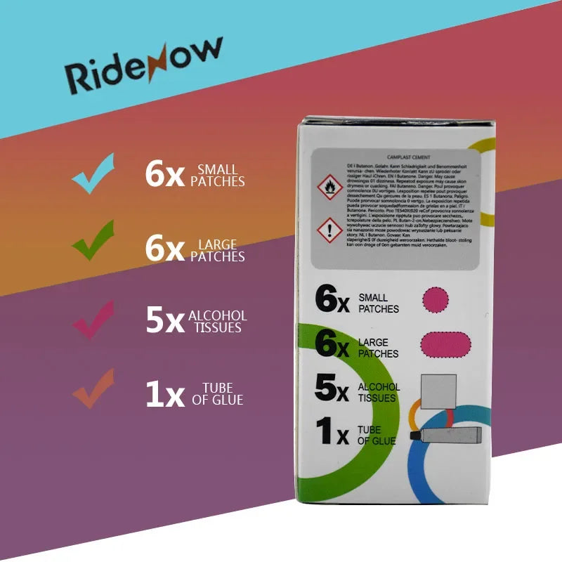 Ridenow Patch Kit TPU Bike Inner Tube Repair Tool Road Bicycle Tire 700C x 23 25 28 32C MTB Bike Tyre 26 27.5 29er BMX 20" 16" Beauty World Shop