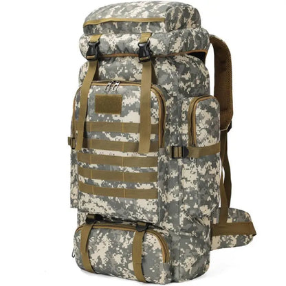 Homefish 80L/100L Large Mountaineering Backpack Outdoor Climbing Bag Tactical Rucksack Hiking Camping Travel Backpack Beauty World Shop