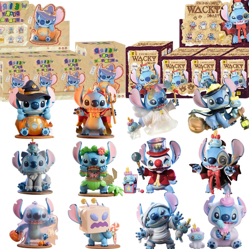 Stitch Weird Diary Series Anime Figures Creative Cute Doll Statue Model Mystery blind box Toys Children Birthday Gifts Beauty World Shop