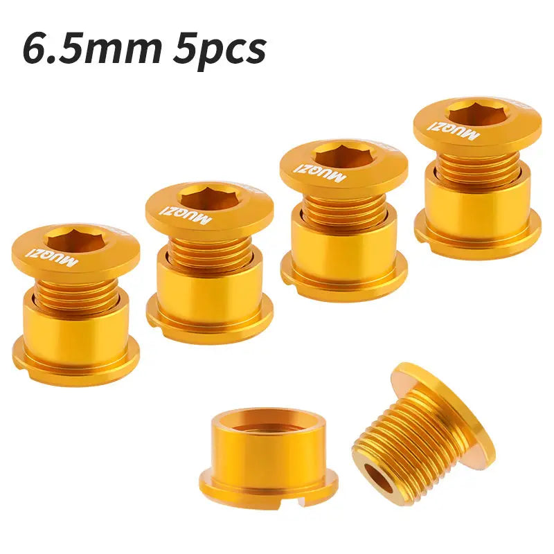 MUQZI 4/5PCS Chainring Bolts Single Double Chainring Screws Mountain Road MTB Bike Crank Bolts 6.5/8.5mm Beauty World Shop