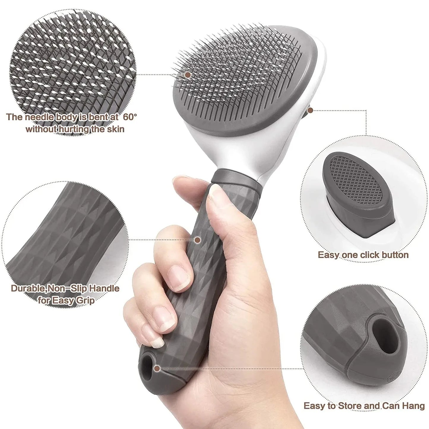 Pet Dog Brush Cat Comb Self Cleaning Pet Hair Remover Brush For Dogs Cats Grooming Tools Pets Dematting Comb Dogs Accessories Beauty Fashion