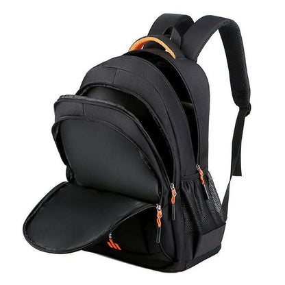 Unisex Large Capacity Backpack, Business Travel Laptop Bag, Multi-Compartment Design, Adjustable Straps, Ideal for Work Leisure Beauty World Shop