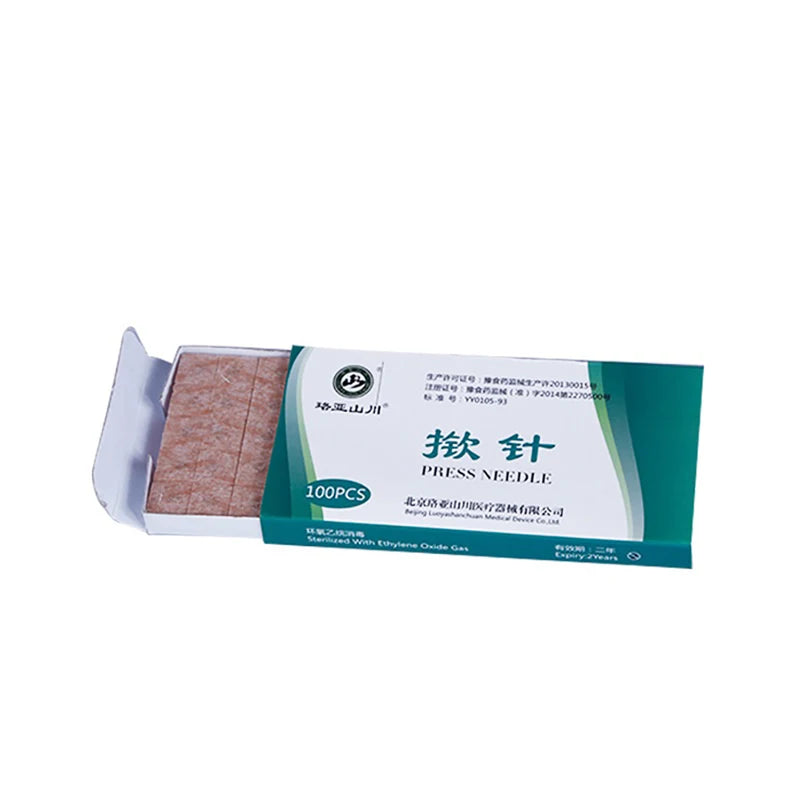 100Pcs/box Multi-Condition Ear Seed Acupressure Kit Disposable Press Needle Ear Seeds Acupuncture Vaccaria Plaster Bean Massagee Beauty World Shop