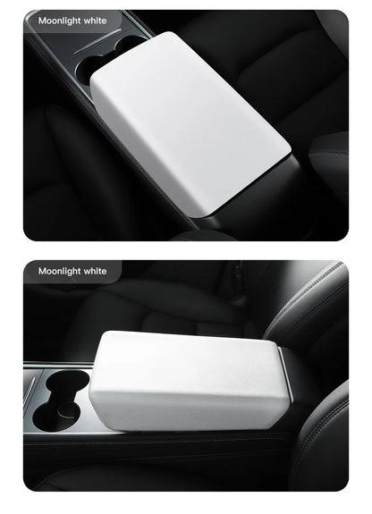 YZ For Tesla Model 3 Y Highland Juniper Car Center Console Armrest Pad Soft Case Central Armrest Box Cover 2026 Auto Accessories Beauty World Shop