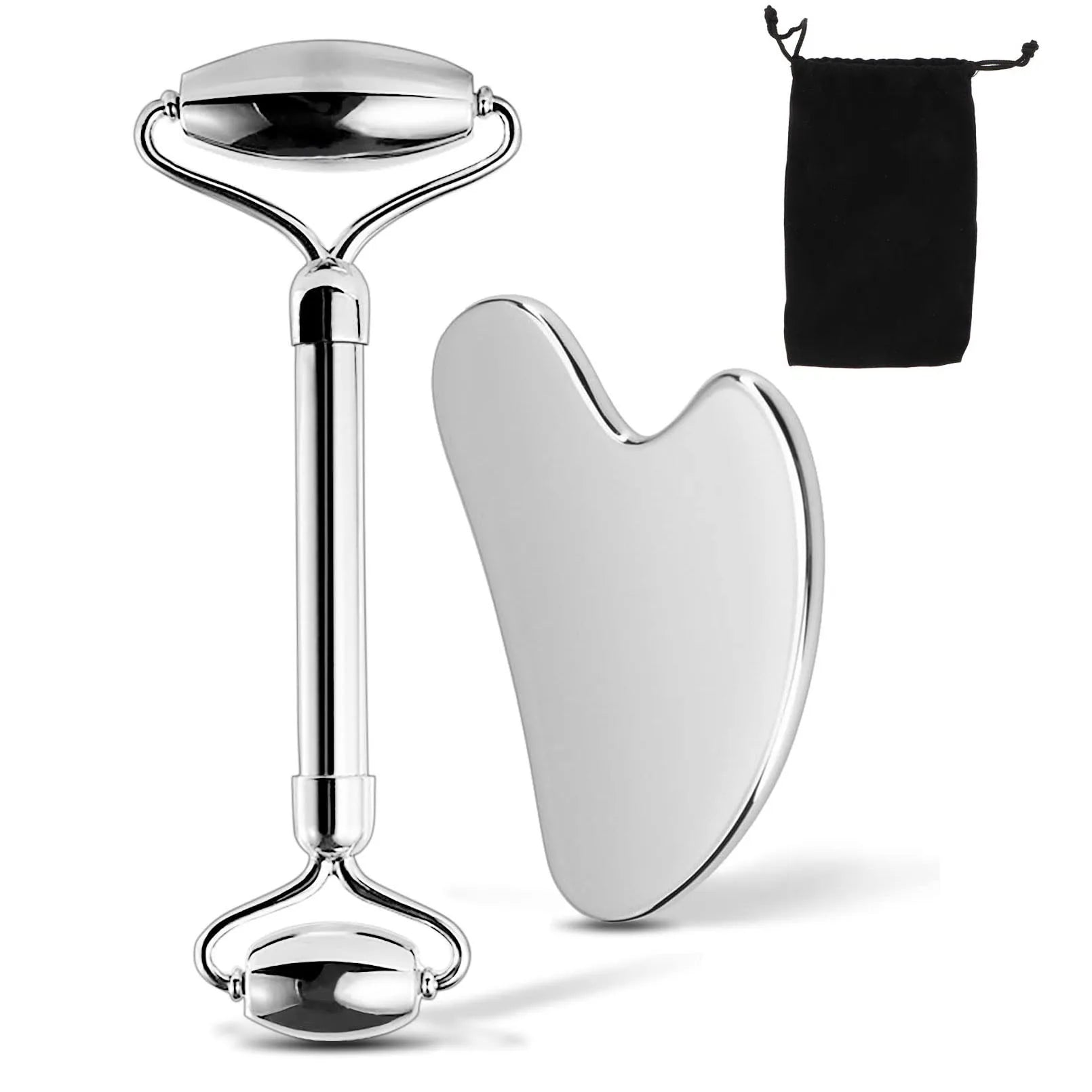 304 Stainless Steel Facial Roller Metal Gua Sha Facial Tools Set Face Body Treatment Lymphatic Drainage, Facial Tension, Durable Beauty World Shop