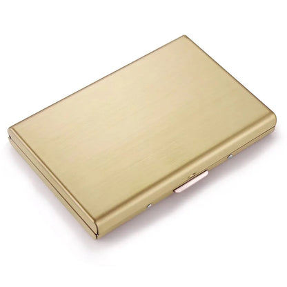 Anti-Scan RFID 6 Cards Large capacity Aluminum Metal Credit Card Holder Slim Blocking Wallet Case Business Card Protection Hold Beauty World Shop