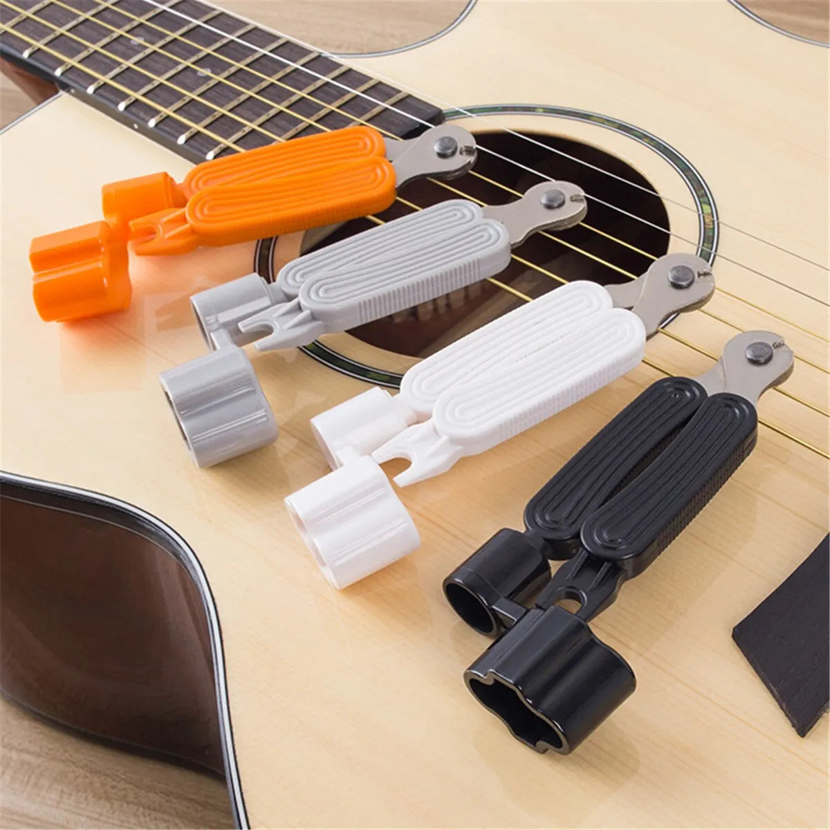 Guitar String Winder String Cutter Bridge Pin Puller 3 IN 1String Peg Winder Guitar Repair Tool Black Beauty World Shop