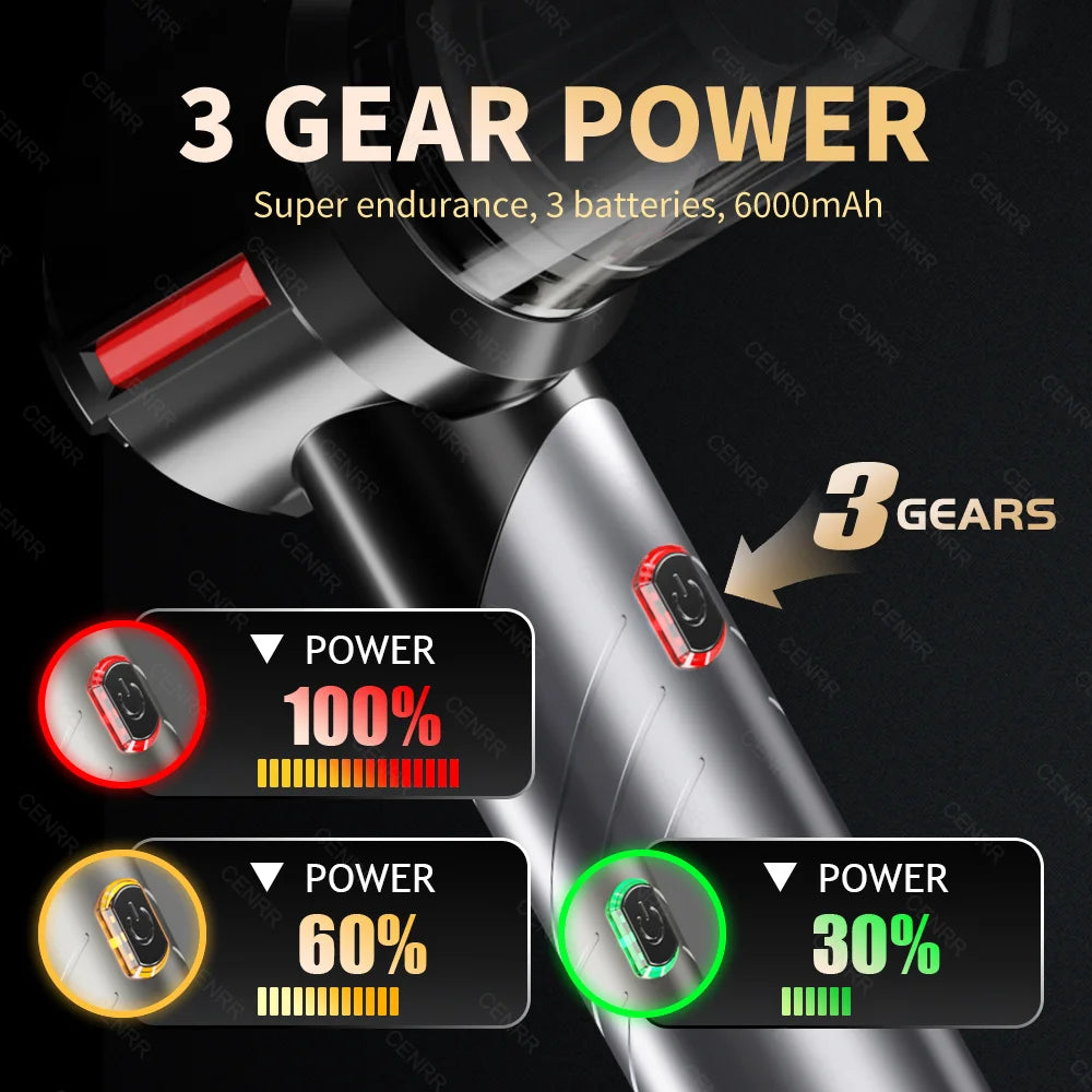 CENRR 998000PA Car Vacuum Cleaner Strong Suction Powerful Handheld Wireless Vacuum Cleaner Mini Blower for Home Appliance Beauty World Shop