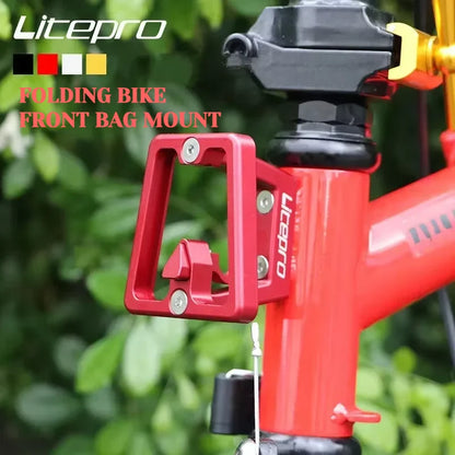 LP Folding Bike Front Bag Carrier Block Bracket 2 Holes Mounting Suitable For Brompton Folding Bike Front Carrier Mount Adapter Beauty World Shop