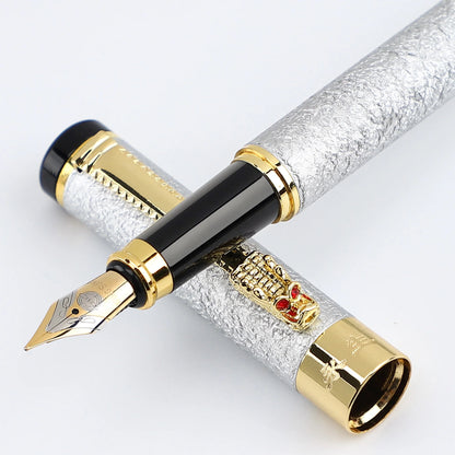 1 Pc Scrub Metal Pen, Lridium Tip Medium size 0.5mm, Office School Students for Men and Women Daily Writing Best Fountain Pen, Beauty World Shop