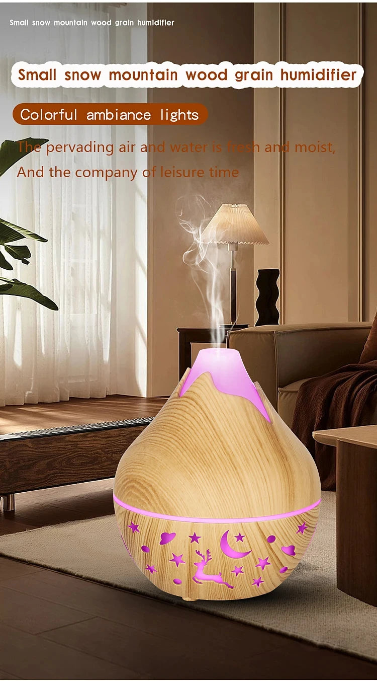 USB Ultrasonic Cool Mist Sprayer Essential Oil Fragrance 200ml Mini Home Wood Grain Air Humidifier Electric Air Aroma Diffuser Beauty World Shop