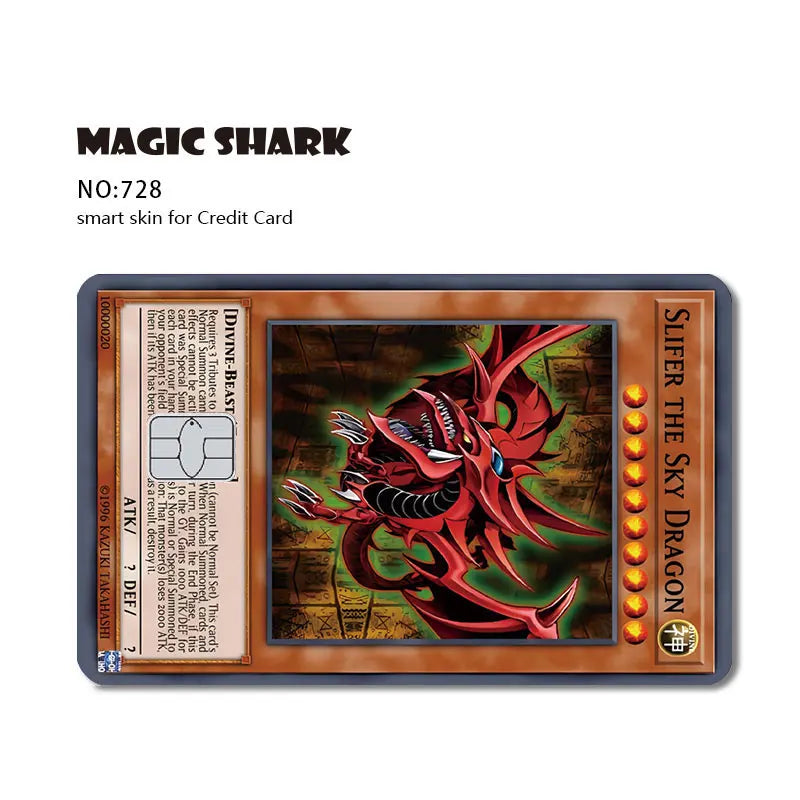 2025 New Mcloving Meme Cartoon Spider Anime Red Eyes Black Dragon PVC Sticker Film Skin for Debit Bank Credit Card Beauty World Shop