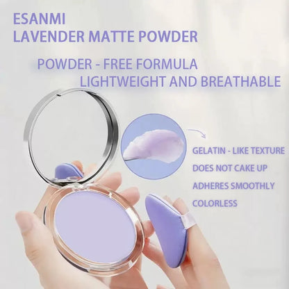 1PC Violet Cream To Powder Skin-friendly Skin Natural Face Long Lasting Oil-controlling Contouring Powder Cosmetics Beauty Trend Shop