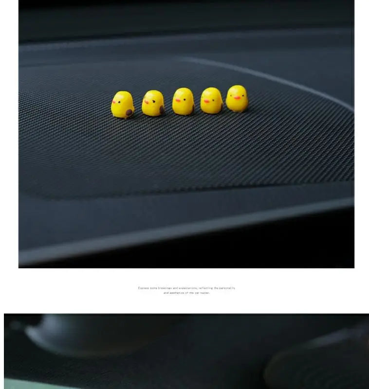 5Pcs Cute Mini Ducks Car Interior Decoration Auto Rearview Mirror Dashboard Ornaments For Woman Man Gift Car Accessories Beauty World Shop
