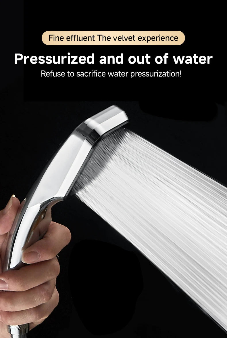 300 Holes Pressurized Showerhead Hand Hold Square Shower Head Water Saving Rainfall Spray Nozzle Bathroom Accessories Beauty World Shop