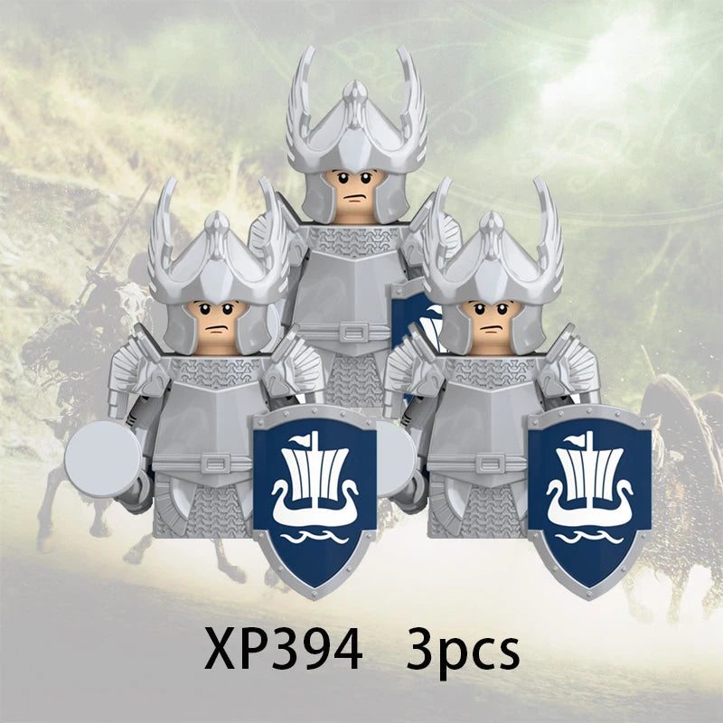 3pcs Lord Rings Elves Orcs Army Dwarf Rohan Mini Action Toy Figures Building Blocks Assembly Toys for Kids Birthday Gift Beauty World Shop