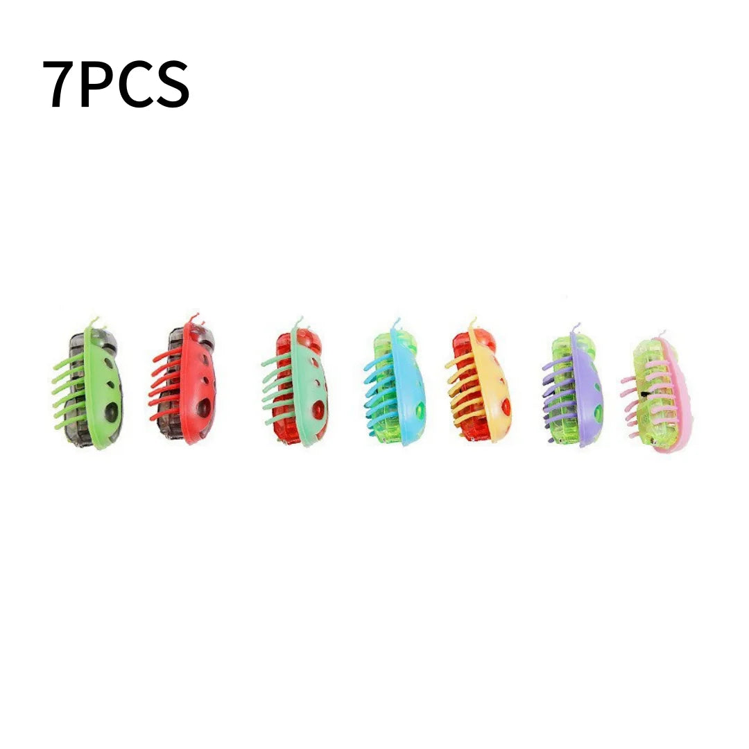 Mini Electric Bug Pet Dog Cat Toy Interactive Cute Ladybird Beetle Animal Shape Cat Toys Walking Insect Cat Playing Supplies Beauty World Shop