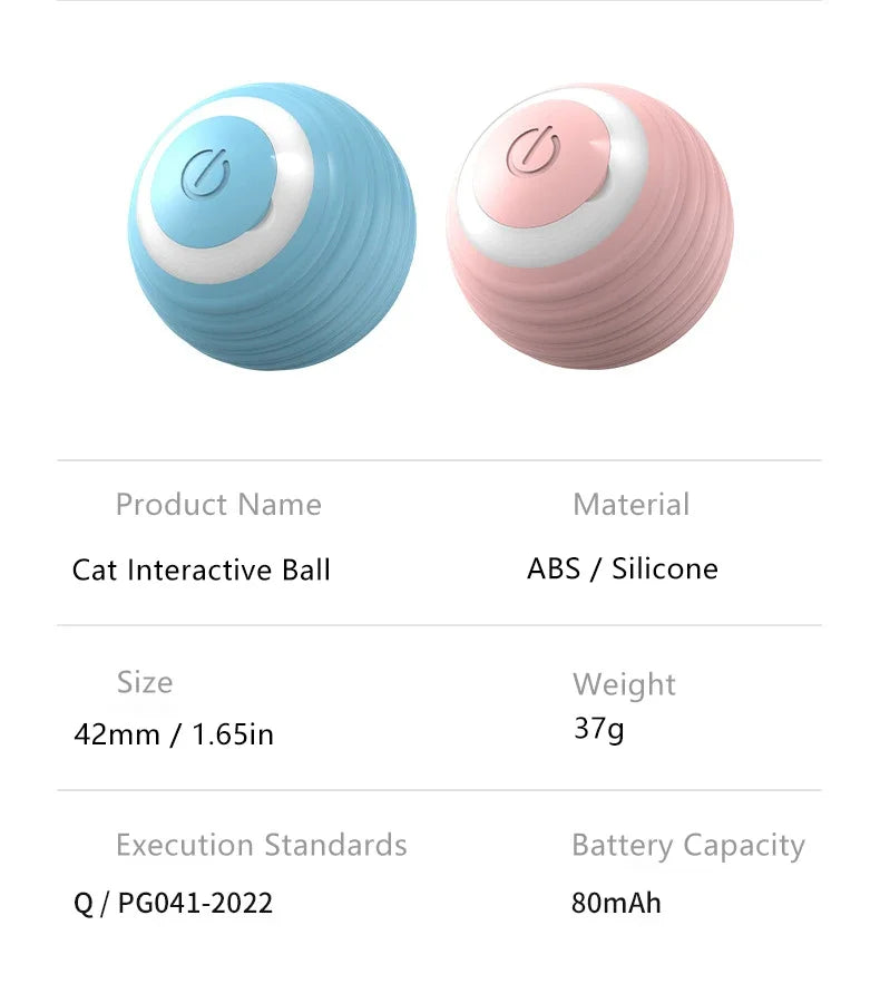 Spin Ball Things for Cats Toys Electric Interactive USB Charging Cat Ball Toy Cat and Dog Accessories Pet Cat's Supplies Home Beauty World Shop
