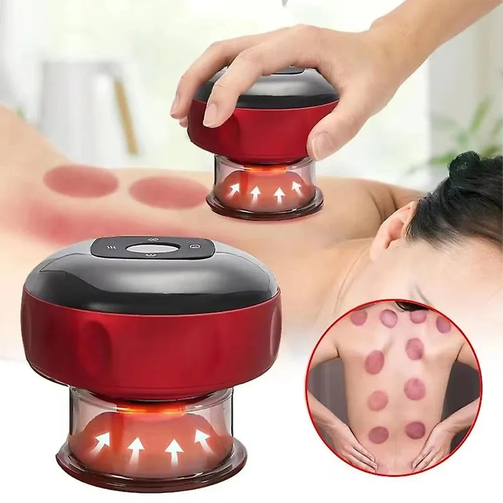 Rechargeable Electric Vacuum Cupping Set Wireless 6/12 Level Skin Scraping Massage Guasha Tool for Household Use Beauty World Shop