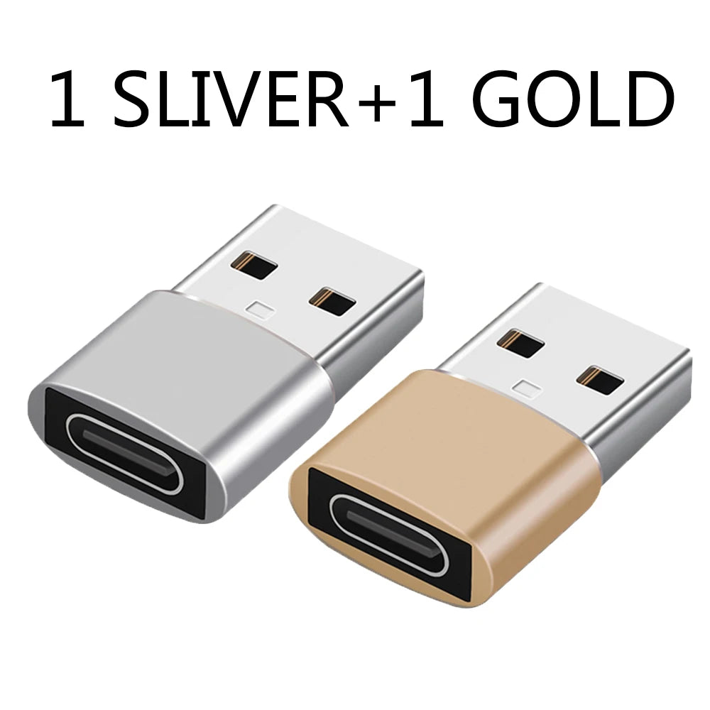 2Pcs USB To Type C OTG Adapter USB USB-C Male To Micro USB Type-c Female Converter For Macbook Samsung S20 USBC OTG Connector Beauty World Shop