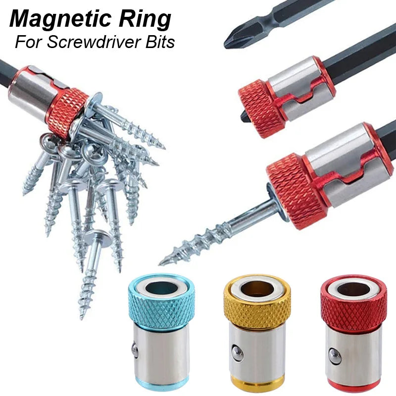 Magnetic Ring Screwdriver Bit Holder Cross Phillips Magnet 1/4 Strong Magnetizer Removable Part Adapter Screw Driver Power Tool Beauty World Shop