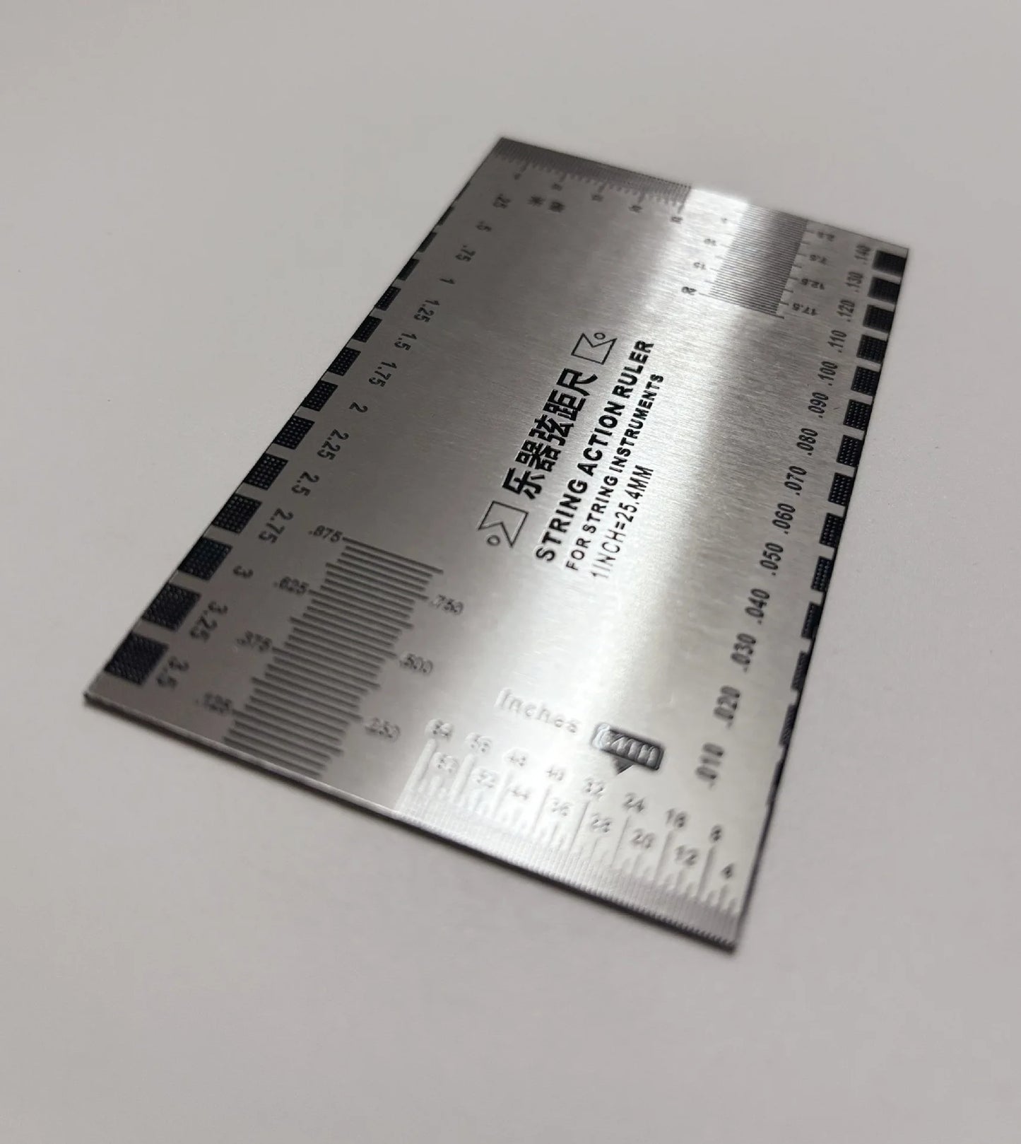 Stainless Steel String Action Gauge Ruler Guitar Bass Instrument Repair Tool Silver Beauty World Shop