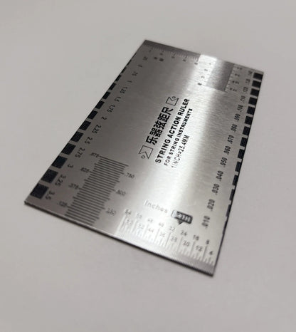 Stainless Steel String Action Gauge Ruler Guitar Bass Instrument Repair Tool Silver Beauty World Shop