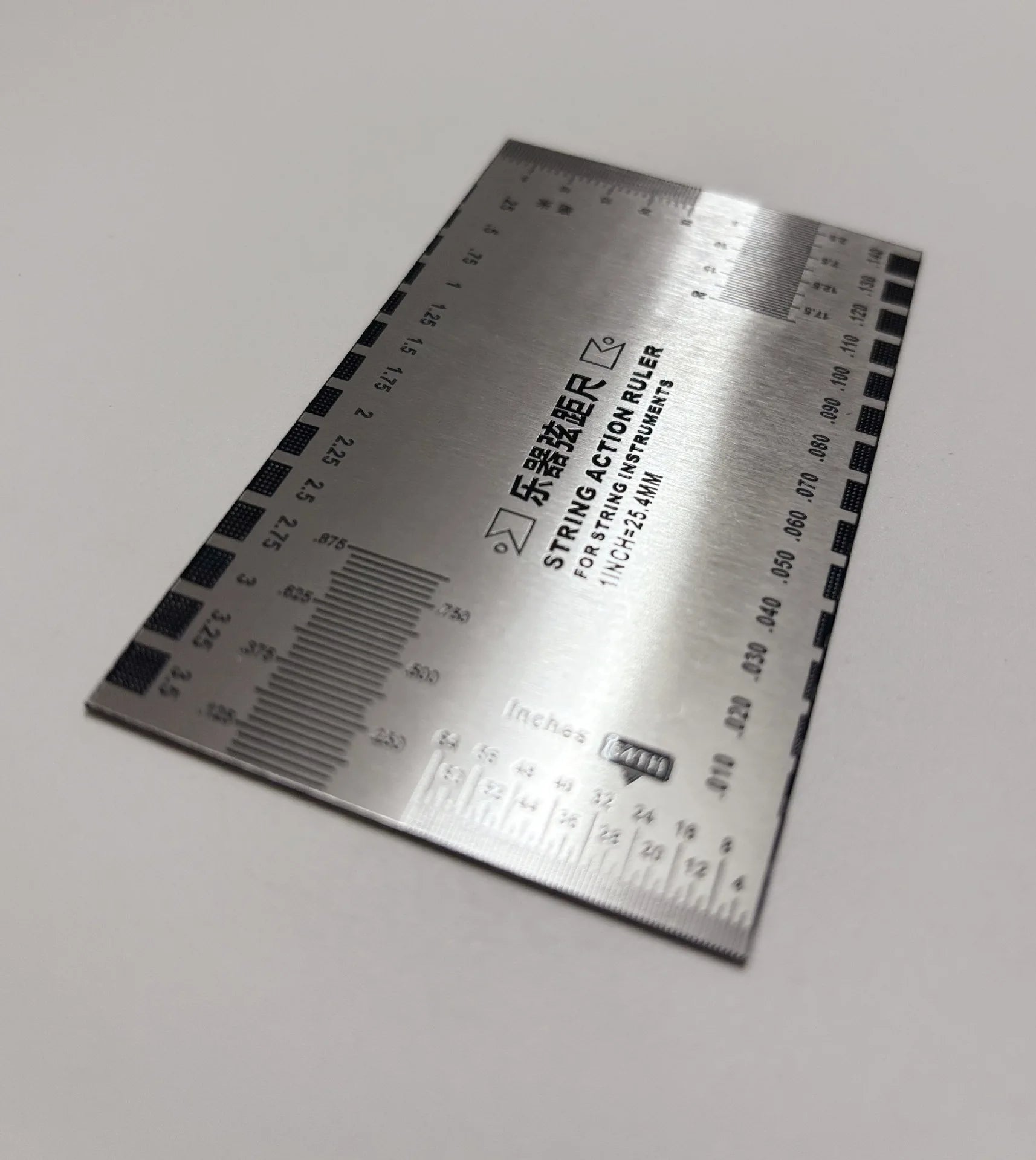 Stainless Steel String Action Gauge Ruler Guitar Bass Instrument Repair Tool Silver Beauty World Shop