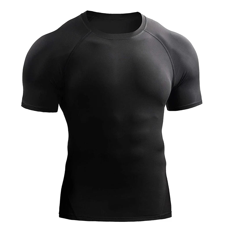2026 Compression T Shirt Men Summer Sportswear Running T-shirt Elastic Quick Dry Sport Tops Tee Athletic Gym Workout Shirts Men Beauty World Shop