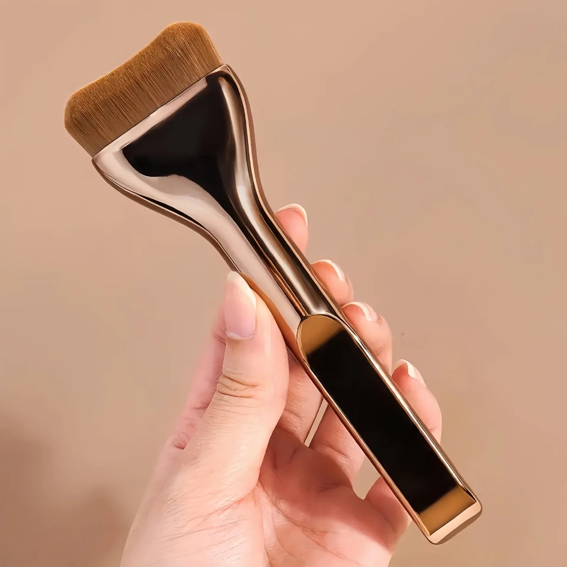 New 2Pcs Professional Foundation Makeup Brushes Soft Dense Hair for Blending Liquid, Cream Flawless Powder Makeup Beauty Tools Beauty World Shop
