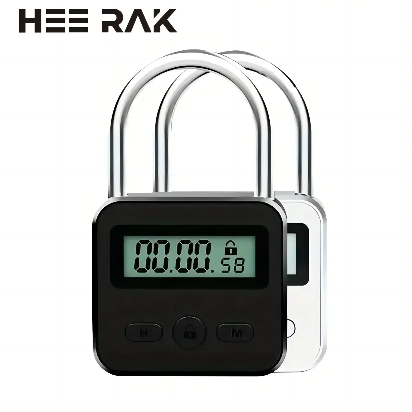 Timer Padlock LCD HD Display Add Backlight Zinc Alloy 99 Hours Max Timing Super Long Standby Anti-addiction Electronic Lock Beauty Trend Shop