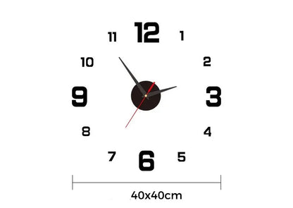 Digital Clock Wall Clock Living Room Large Garden Acrylic Mirror Sticker Decoration Decoration for Bedroom Decororation Clocks Beauty World Shop