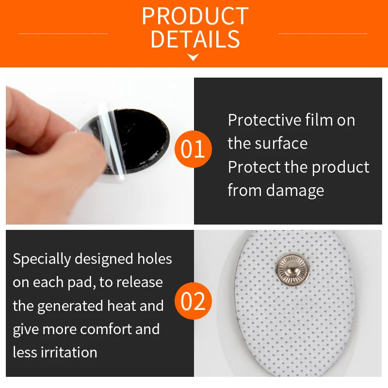 30/50/100pcs Electrode Pads Low Frequency Massager EMS Tens Machine Digital Massager Tools Beauty World Shop