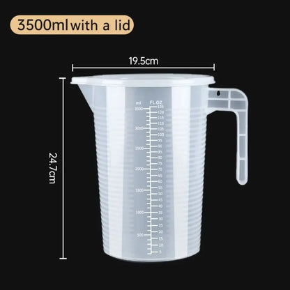 100-5000ml Thickened Plastic Measuring Cup with Scale Food Grade Measuring Cup Experimental Measuring Cup Beaker Plastic Cup Beauty World Shop