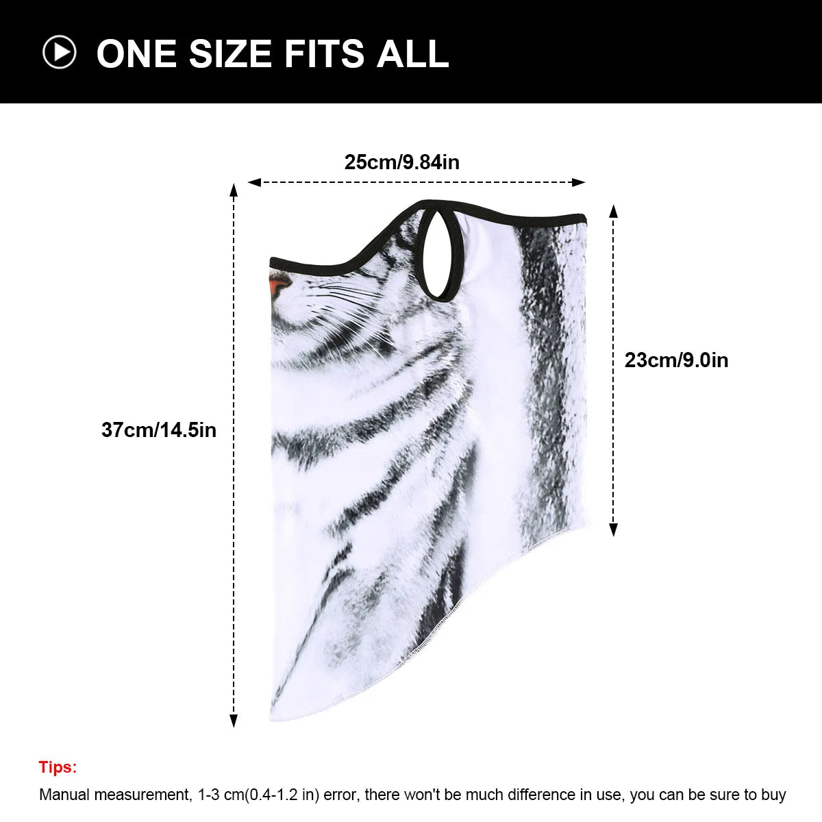 3D Animals Magic Scarf Bandana Breathable Neck Warmer Gaiter Hanging Ear Outdoor Sports Triangle Face Mask Neckerchief Summer Beauty World Shop