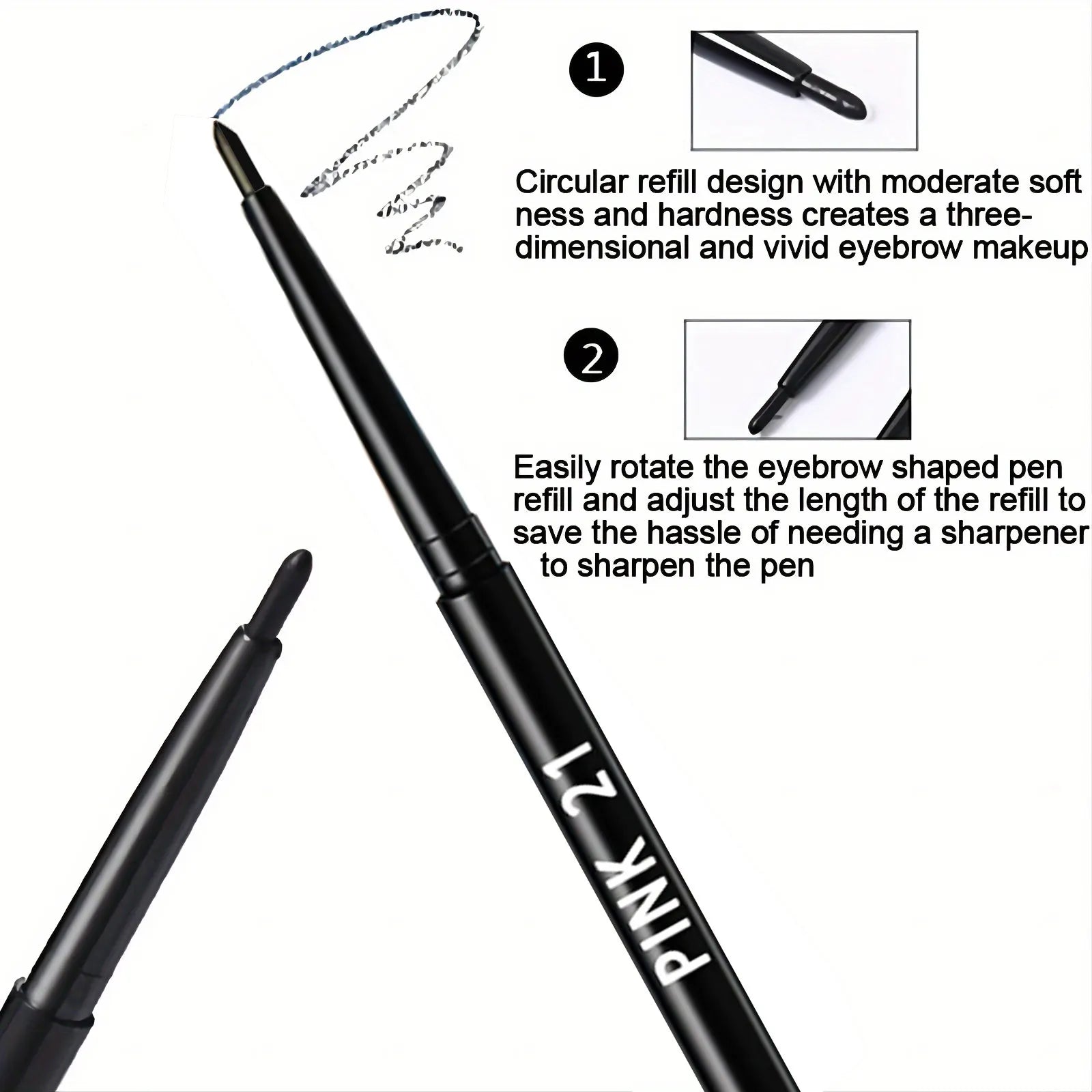 2pcs Waterproof & Sweat-Proof Black Eyeliner Pencils - Long-LastingSmudge-Proof for Bold Eye Makeup, Easy Glide Formula for Perf Beauty Trend Shop