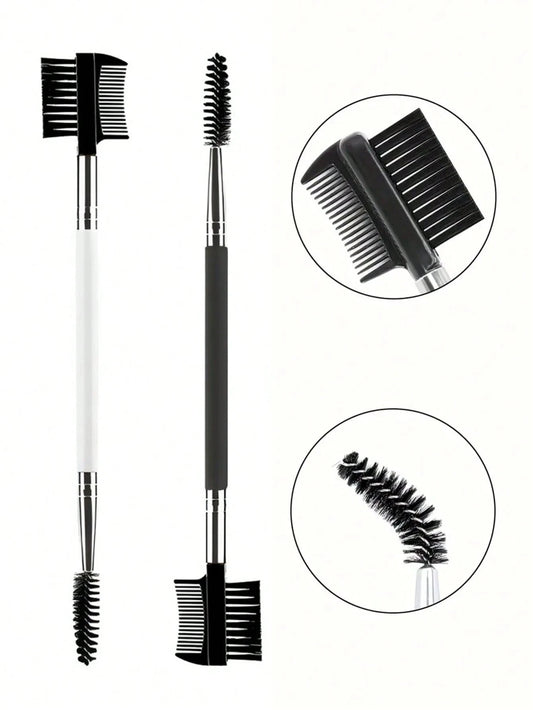 1/2/5PCS 3 Head Eyebrow Eyelash Shaper Double Head Brush Makeup Grooming Tool Cosmetic With 3 Different Spoolie Brushes Beauty World Shop