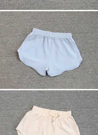 2024 summer cross-border foreign trade Fitness running exercise shorts women's breathable quick-drying anti-exposure short pants