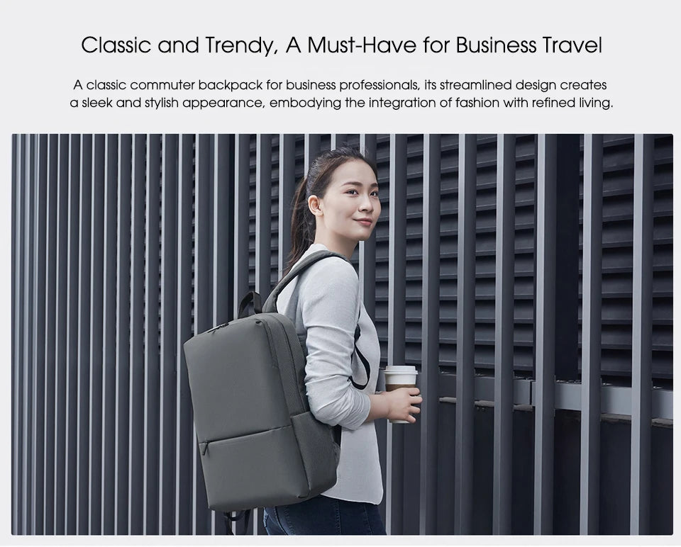Xiaomi Classic Business Backpack 2 Fashion Laptop Bag for Men and Women Travel Large Capacity Backpack Beauty World Shop