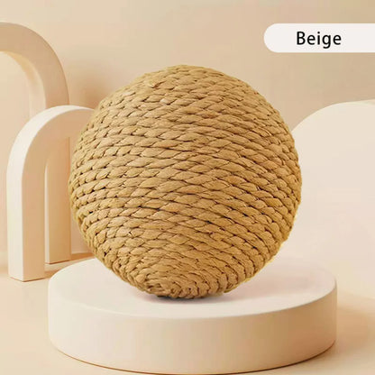 10CM Interactive Sisal Cat Scratching Ball Toy For Kitten Teeth Cleaning Anti Bite Cat Ball Sounding Toy Pet Supplies Beauty World Shop