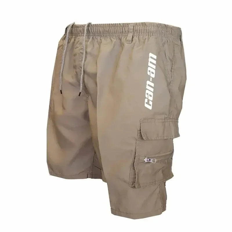 Outdoor shorts, bike shorts with elastic belts, baggy work shorts with multiple pockets, quick-drying printed sweatpants Beauty World Shop