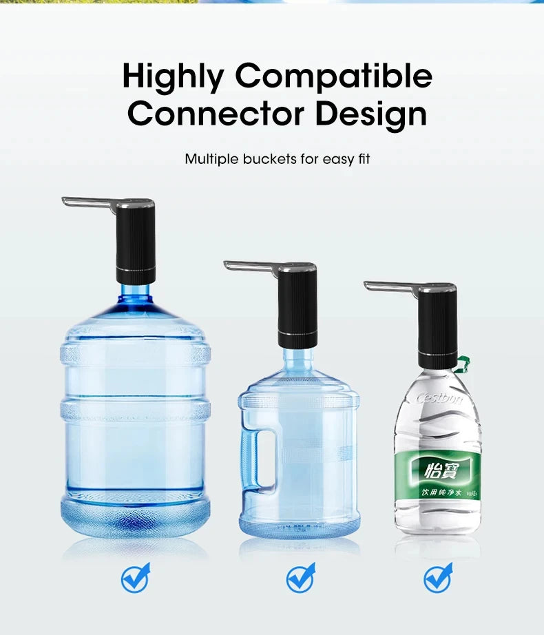 Electric Water Pump Bucket Water Suction Device Water Intake Device Household Office USB Outdoor Convenient Water Dispenser Beauty World Shop