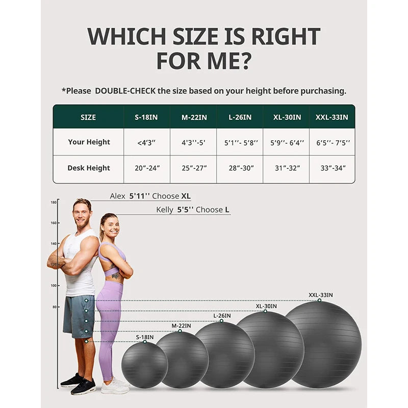 Yoga Ball Balance Ball Pilates Accessories Home Fitness Equipment Pregnant Women Rehabilitation Exercise Yoga Ball 55/65/75/85cm Beauty World Shop