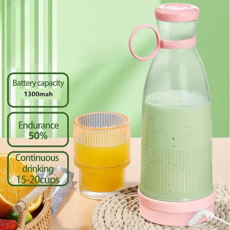 Electric Juicer Cup 6 Blades Blender Milkshake Machine USB Portable Fruit Milk Mixing Tool Mini Fresh Juice Blender Beauty World Shop