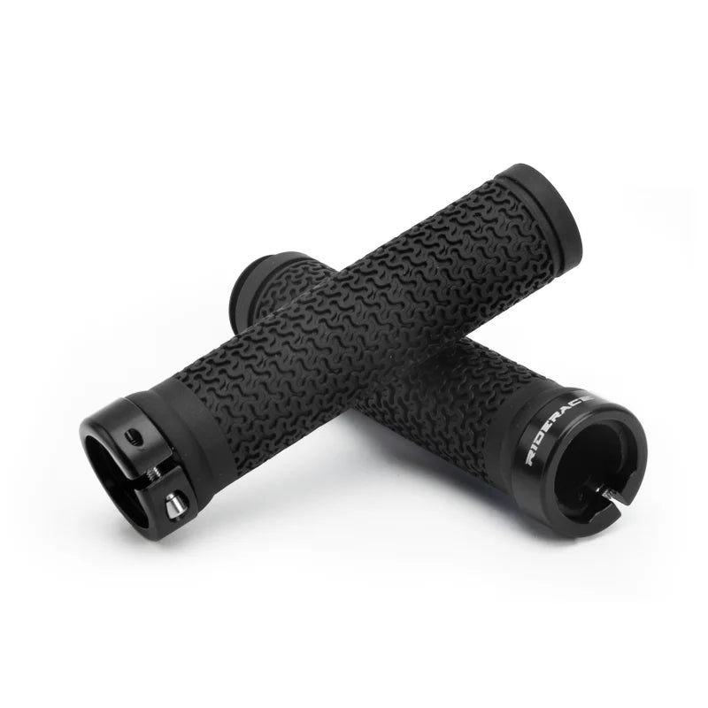 RIDERACE Bicycle Handle Bar Grips MTB Mountain Bike Single-sided Locking Handlebar Cover Rubber Non-slip Cycling Accessories Beauty World Shop