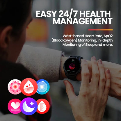 New Zeblaze Btalk 3 Plus Voice Calling Smart Watch 1.39'' Large HD Color Display Fitness Tracking Smartwatch for Men and Ladies Beauty World Shop