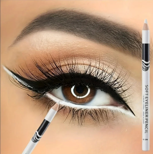 Wooden Rod White Inner Eyeliner Pen Eyelid Under Crease Pen Matte White Pen Beauty Eyeliner Easy Coloring Beauty Trend Shop