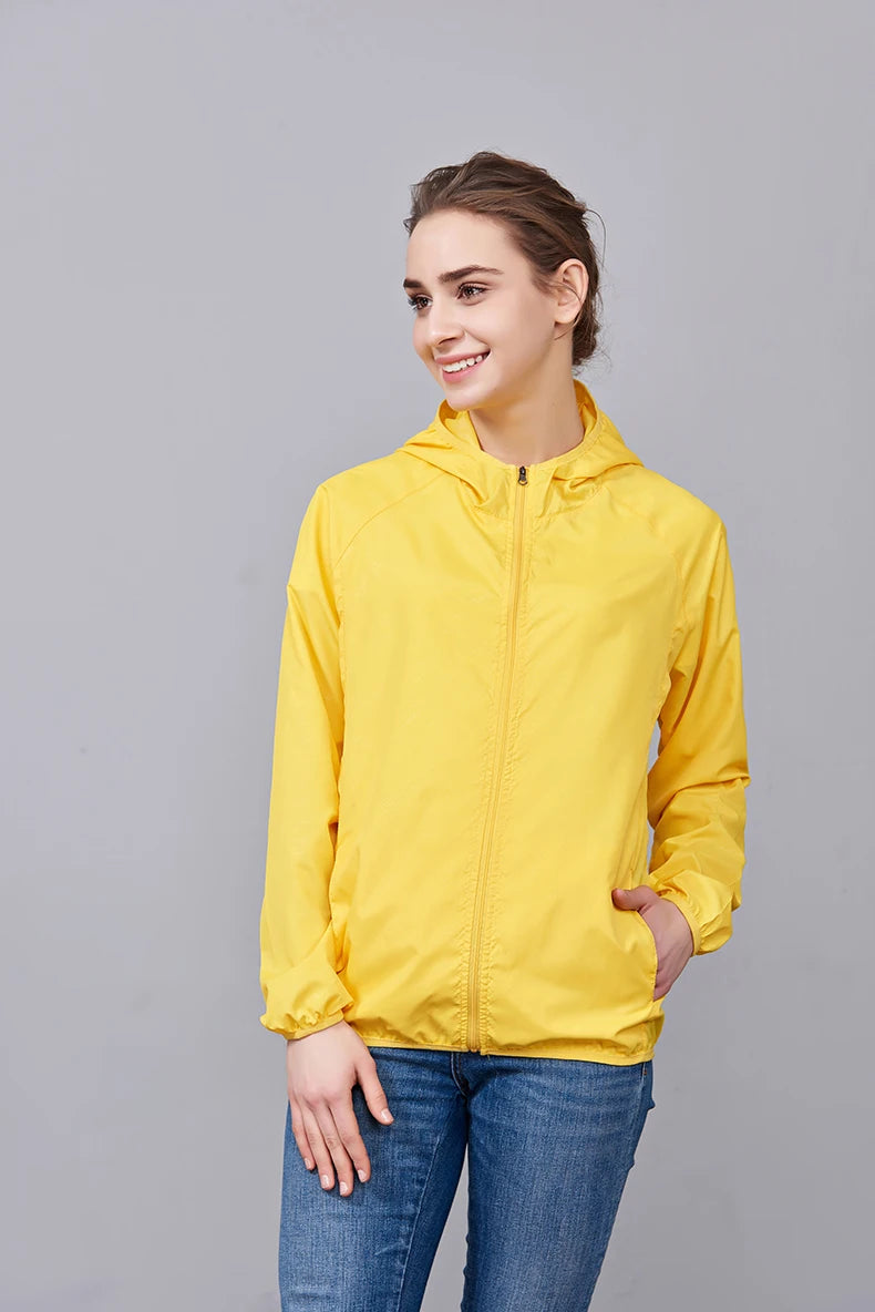 JNLN Men Women Waterproof Hiking Jackets Quick Dry Camping Windbreaker Unisex Outdoor Trekking Raincoat Anti UV Packable Clothes Beauty World Shop